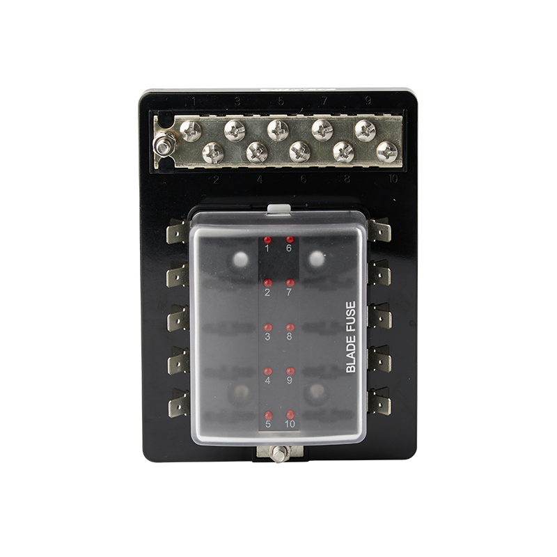 R3-76B-01-07 方塊型保險(xiǎn)絲盒 含LED警示燈、負(fù)極端子臺(tái)